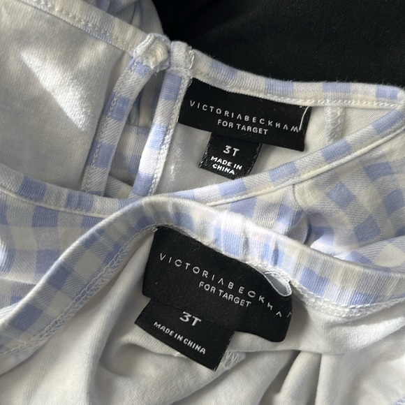 Victoria Beckham Light Blue Gingham Top and Pant Set - Picture 7 of 8